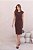 Vestido Marrom Em Malha Stretch Com Detalhe De Argola Clamila - 10894 - Imagem 1