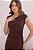 Vestido Marrom Em Malha Stretch Com Detalhe De Argola Clamila - 10894 - Imagem 2