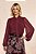 Blusa Vinho Em Chiffon Com Brilho De Manga Longa Doce Trama - 106176 - Imagem 1