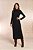 Vestido Maxi Midi Preto De Manga Longa Em Tricot Doce Trama - 106233 - Imagem 1