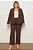 Blazer Plus Size Marrom Em Alfaiataria Com Botão Orgânico Dourado - 275132 - Imagem 4