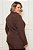 Blazer Plus Size Marrom Em Alfaiataria Com Botão Orgânico Dourado - 275132 - Imagem 2