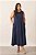 Vestido Plus Size Maxi Midi Azul Sem Manga Com Bolsos Vocco Plus - 86834 - Imagem 1