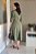Vestido Midi Verde Em Viscose Mista De Manga 7/8 Com Martingale - 42376 - Imagem 4