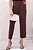 Calça Marrom Capri Em Malha Stretch Com Bolsos Frontais Clamila - 10654 - Imagem 2