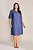 Vestido Azul Marinho Jeans Em Viscose Mista Com Botões Frontais - 42445 - Imagem 5