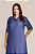 Vestido Azul Marinho Jeans Em Viscose Mista Com Botões Frontais - 42445 - Imagem 4