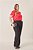 Calça Plus Size Pantalona Preta Em Crepe Com Bolsos Frontais - 81059 - Imagem 3