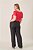 Calça Plus Size Pantalona Preta Em Crepe Com Bolsos Frontais - 81059 - Imagem 2