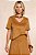 Blusa Caramelo Em Malha Suede De Manga Curta Doce Trama - 106333 - Imagem 2