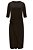 Vestido Midi Marrom Com Sobreposição Lateral Com Argola - C8108 - Imagem 2