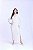 Vestido Maxi Midi Off White Em Malha Canelada De Manga Longa Hapuk - 62069 - Imagem 1