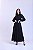 Vestido Maxi Midi Preto Em Chiffon Plissado E Acompanha Faixa Hapuk - 62083 - Imagem 1