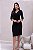 Vestido Preto Em Malha Stretch Com Detalhe De Torção Clamila - 10897 - Imagem 1