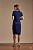 Vestido Azul Transpassado Em Malha Stretch Com Fivela Orgânica Clamila - 10760 - Imagem 2