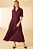 Vestido Chemise Maxi Midi Uva Em Viscose Com Bolsos E Acompanha Faixa - 1321 - Imagem 5