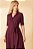 Vestido Chemise Maxi Midi Uva Em Viscose Com Bolsos E Acompanha Faixa - 1321 - Imagem 2