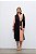 Vestido Midi Bicolor Com Botões Frontais E Detalhe De Cinto Elegance All Curvers - 053742 - Imagem 1