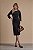 Vestido Preto Em Malha Stretch Com Detalhe De Fivela Dourada Clamila - 10930 - Imagem 1