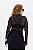 Blusa Preta Em Renda De Manga Longa Com Gola Alta Elegance All Curves - 035400 - Imagem 2