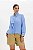 Camisa Azul Em Crepe Com Babado Assimétrico Elegance All Curves - 069251 - Imagem 1