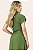 Blusa Verde Em Viscopoly Com Manga Tulipa E Gola Alta Laura Rosa - 811218 - Imagem 2