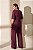 Conjunto De Calça Marsala Moletinho Com Vivo Off White Vocco Plus - 69432 - Imagem 2