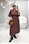 Vestido Plus Size Maxi Midi Marrom Transpassado Vocco Plus - 86859 - Imagem 1
