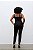 Calça Preta Em PU E Malha Crepe Com Zíper Frontal Elegance All Curves - 022521 - Imagem 3