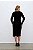 Vestido Midi Preto Com Estampa Animal Print Em Veludo Elegance All Curves - 053806 - Imagem 2