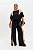 Conjunto De Calça Pantalona Preto Com Recortes Bege Elegance All Curves - 091278 - Imagem 1