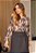 Blusa Estampada Em Chiffon Pipoquinha Com Lurex De Manga Longa Dazul - 4656 - Imagem 1