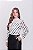 Blusa Off White Com Poá Preto De Manga Longa Em Chiffon Hapuk - 21898 - Imagem 1