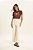 Calça Pantalona Cropped Trendy Em White Denim Com Botões Frontais Doce Trama - 106503 - Imagem 3