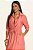 Camisa Coral Em Viscose Com Laço Gravata Removível Doce Trama - 106654 - Imagem 1