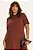 Vestido Plus Size Maxi Midi Marrom Em Malha Algodão Com Elastano Doce Trama - 106886 - Imagem 2