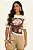 T-Shirt Off White Com Estampa E Detalhe De Amarração Frontal Doce Trama - 106593 - Imagem 1