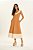 Vestido Maxi Midi Sem Manga Caramelo Com Recortes Off White Doce Trama - 106683 - Imagem 1
