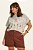 Blusa Plus Size Verde Água Com Estampa Frontal E Manga Curta Morcego Doce Trama - 106877 - Imagem 1