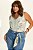 Blusa Plus Size Sem Manga Verde Água Com Estampa Frontal Doce Trama - 106875 - Imagem 1