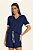 Blusa Azul Com Recortes Off White Em Malha New Favo Doce Trama - 106679 - Imagem 1