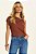 Blusa Marrom Com Detalhe De Fivela Orgânica Em Malha Poliamida Doce Trama - 106831 - Imagem 1