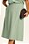 Saia Plus Size Midi Verde Água Em Viscopoly Com Bolsos Frontais Doce Trama - 106844 - Imagem 1