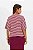 T-Shirt Listrada Em Malha Com Estampa Frontal Em Crepe Elegance All Curves - 035484 - Imagem 2