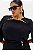 Conjunto De Saia Midi Preta Em Crepe Com Detalhe Dourado Elegance All Curves - 091281 - Imagem 3