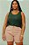 Blusa Plus Size Sem Manga Estampada De Verde Em Malha Com Decote Redondo - C0359 - Imagem 1