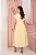 Vestido Maxi Midi Amarelo Em Tricoline Acompanha Faixa Jany Pim - 7325 - Imagem 2
