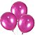 Balões Metalizado Fucsia Bexigas  Cintilantes Super Brilhantes 10 Polegadas Pacote 25 Unidades - Imagem 1