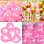 Bexiga Balão Metalizado Cintilantes Rosa Pink Super Brilhantes 10 Polegadas Com 25 Unidades - Imagem 2