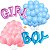 Kit Chá Revelação Decoração - Balão Boy E Girl + Balões Bexigas Rosa E Azul 25 Unidades Cada - Imagem 1